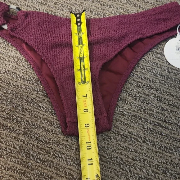 Tori Praver Lanai Textured Cheeky Bikini Bottoms Size Large